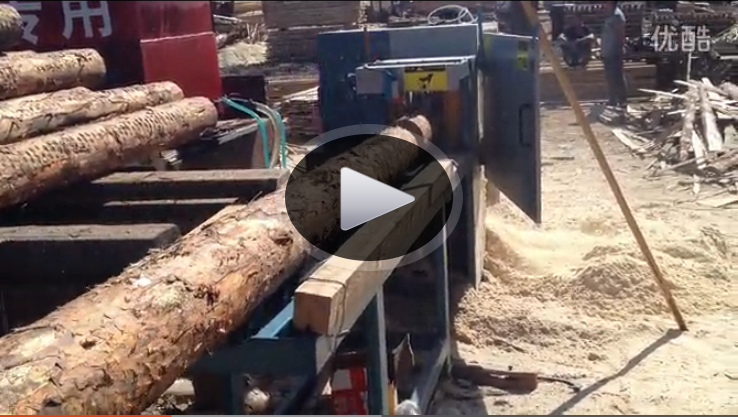 多片鋸&nbsp;圓木多片鋸250型滿(mǎn)洲里客戶(hù)加工現(xiàn)場(chǎng)